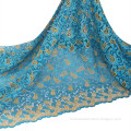 African wedding aso ebi style guipure embroidery lace fabric polyester and metalic cord lace fabric for nigerian market